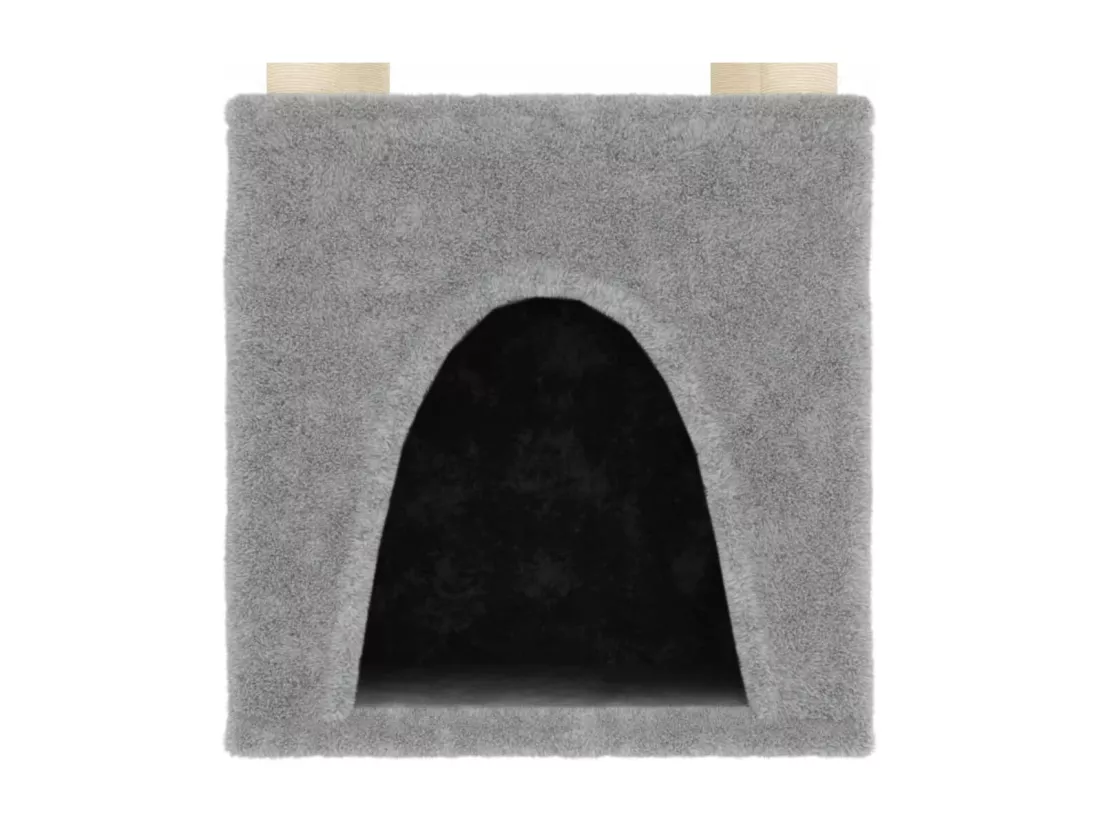 Arbre à chat avec griffoirs en sisal gris clair 147 cm