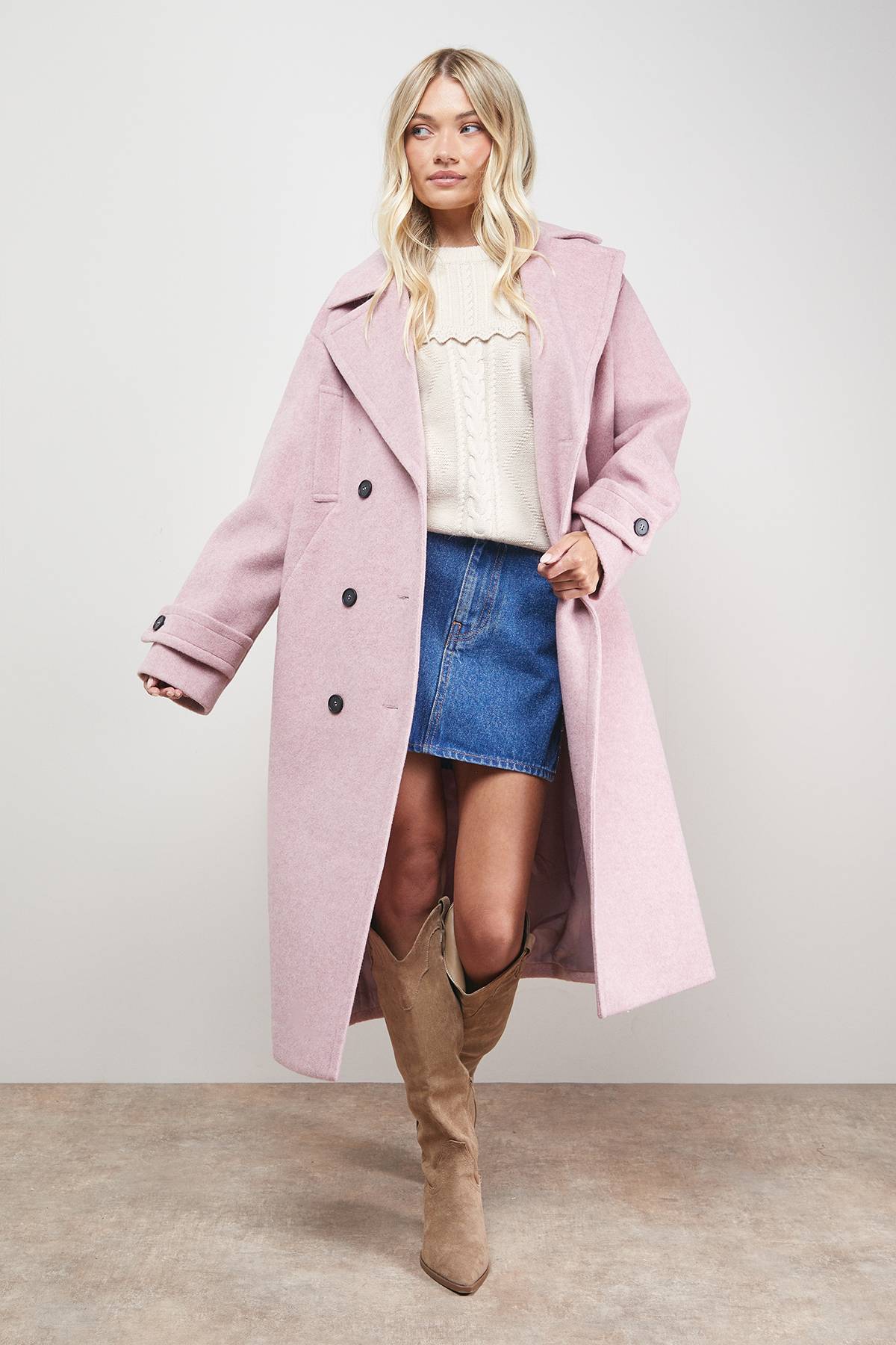 Oasis Manteau Caban Décontracté Brossé