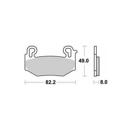 Plaquettes de freins SBS Sinter Métal Fritté avant
