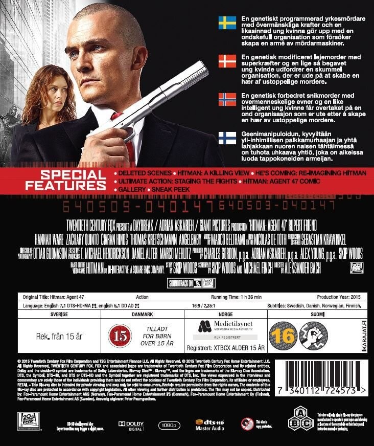 Hitman: Agent 47 - Blu-Ray
