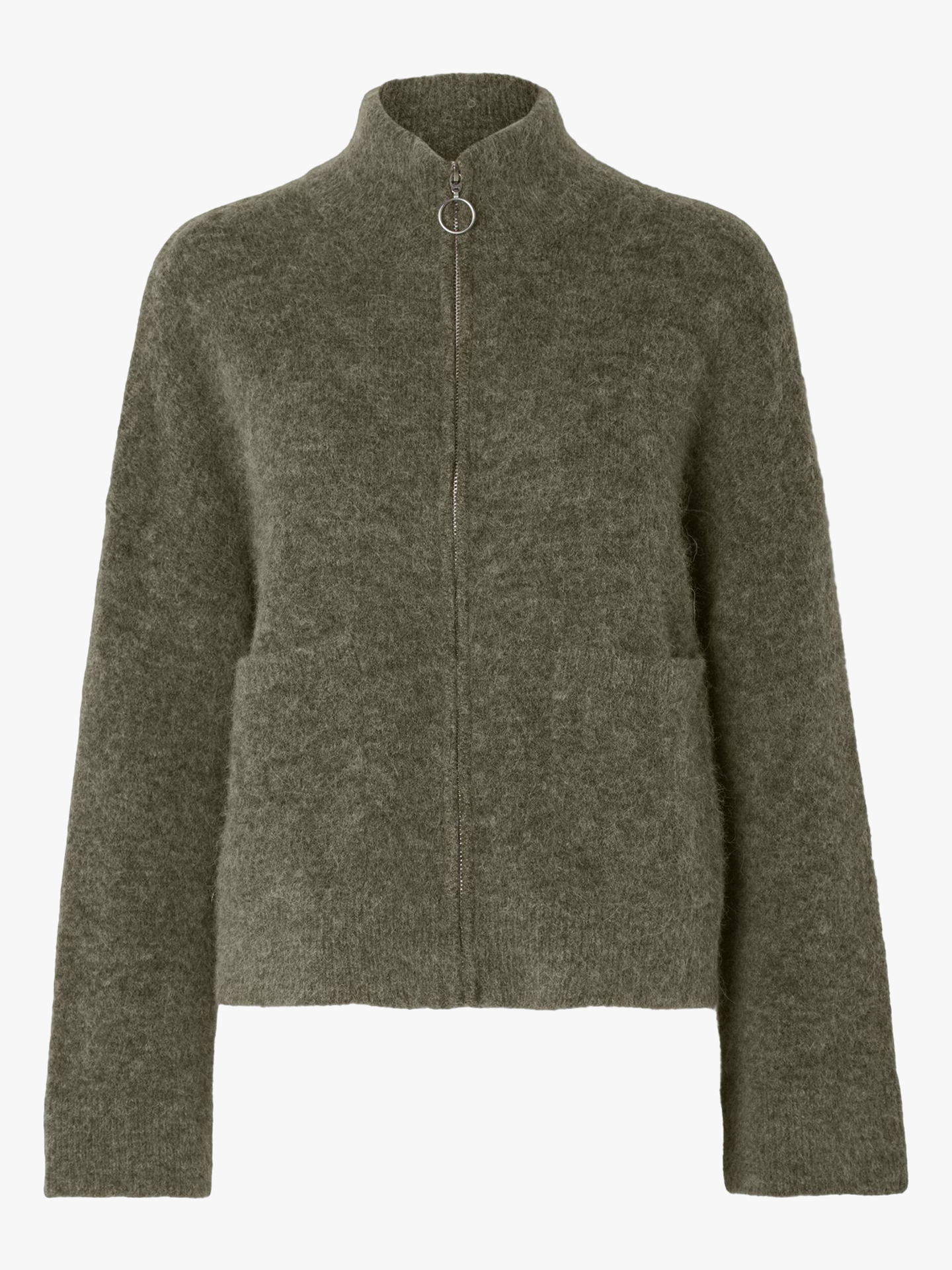 Sia Ras Long Sleeve Knit Zipper Cardigan