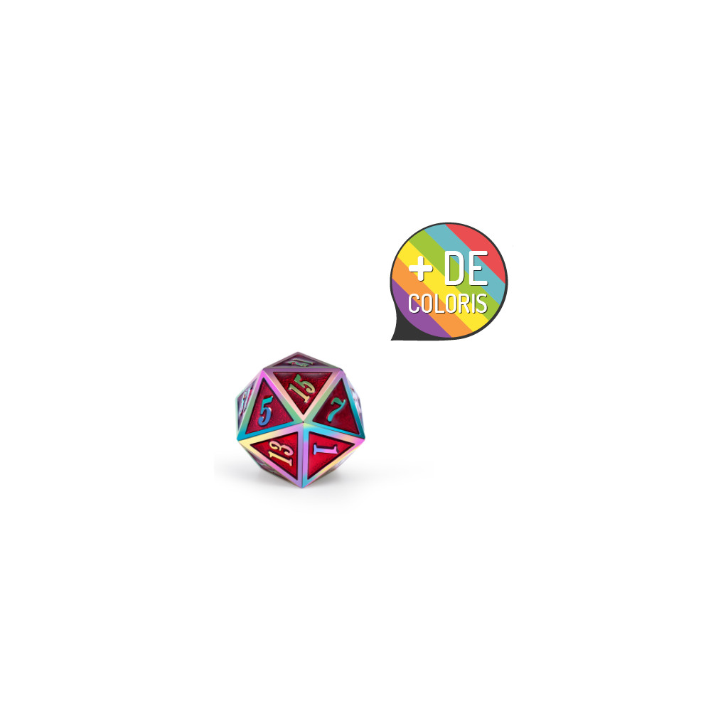 Set de 7 Dés JDR métalliques - Iridescence