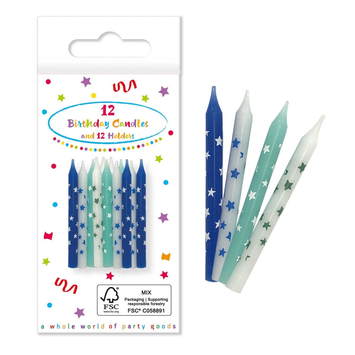 Blauwe Kaarsen 12st