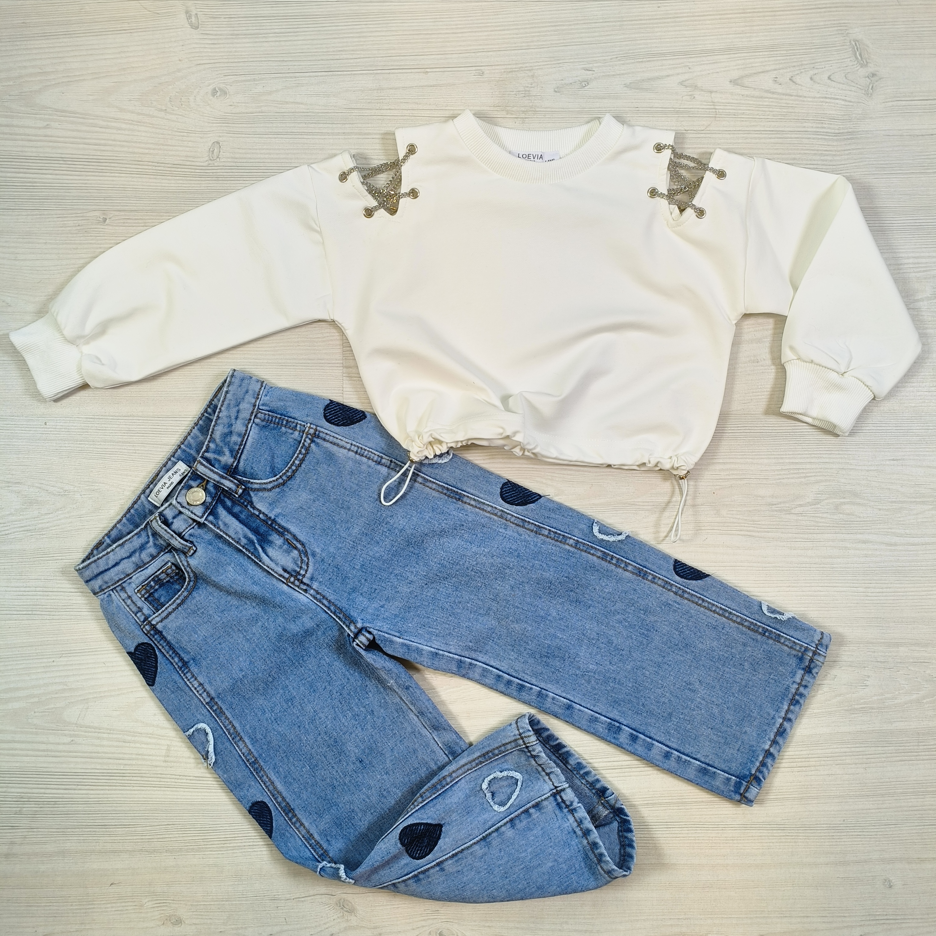 Heart side jeans