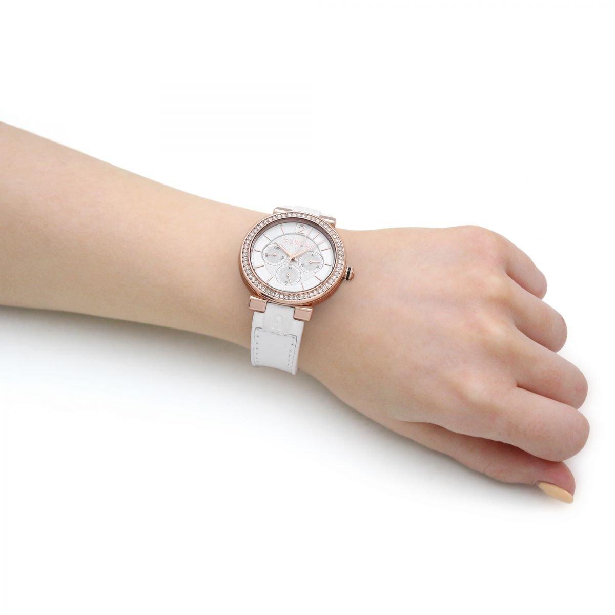 Furla Ladies Furla Block White Rose Watch WW00011003L3