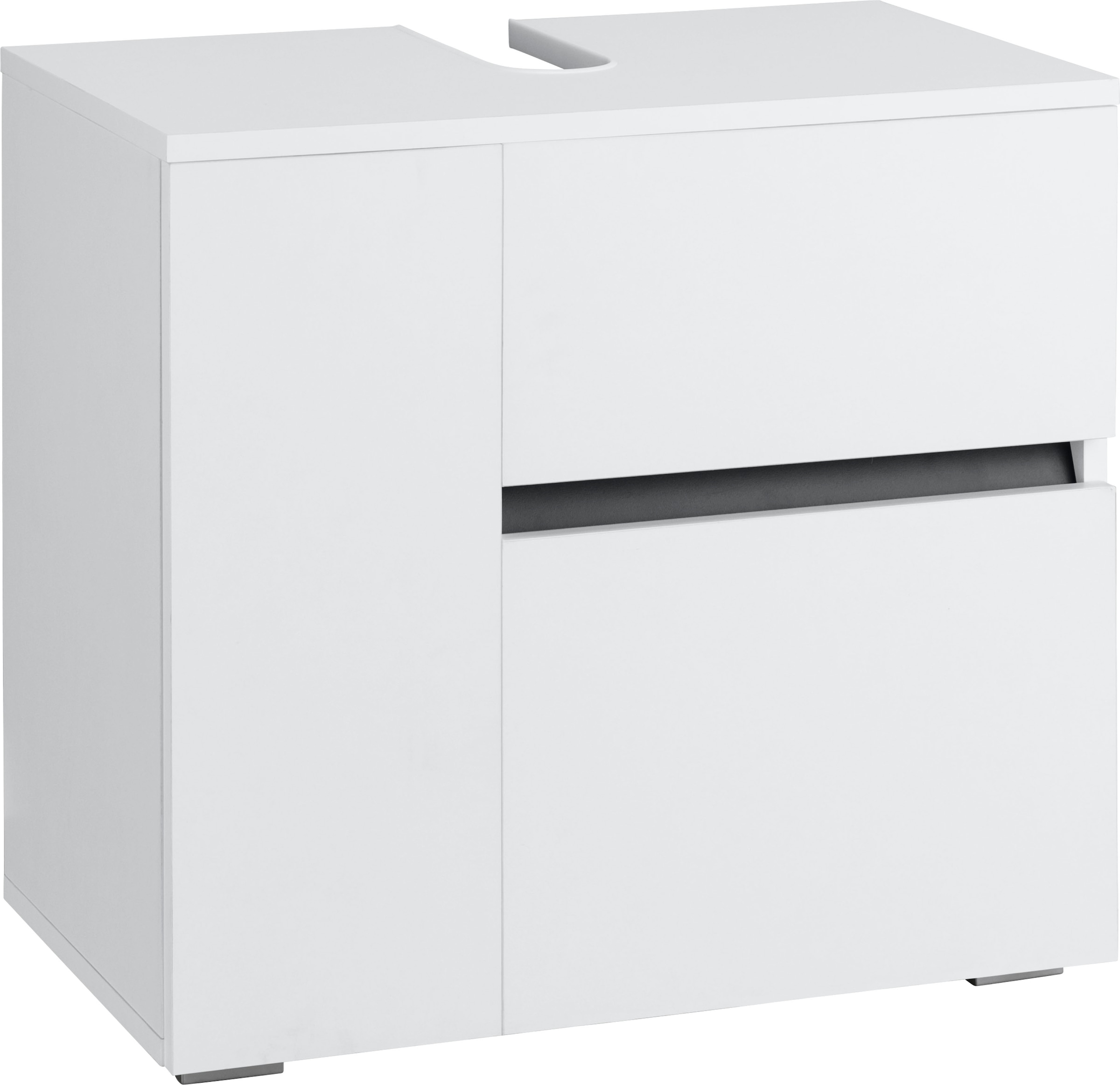Home affaire Waschbeckenunterschrank »Wisla« Siphonausschnitt, Push-to-open-Funktion, Breite 60cm, Höhe 55 cm