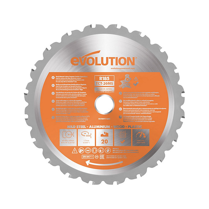 Lame de scie à onglet radiale multi-matériaux Evolution R185TCT-20MS 185mm