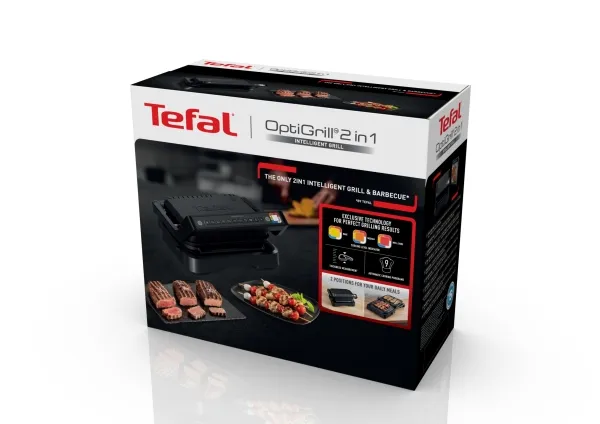 Tefal elektrisk grill Tefal GC 7728 Optigrill 2in1 sort