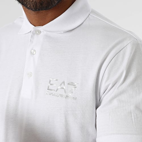 Polo Manches Courtes 8RPF08-PJ3BZ Blanc Argenté