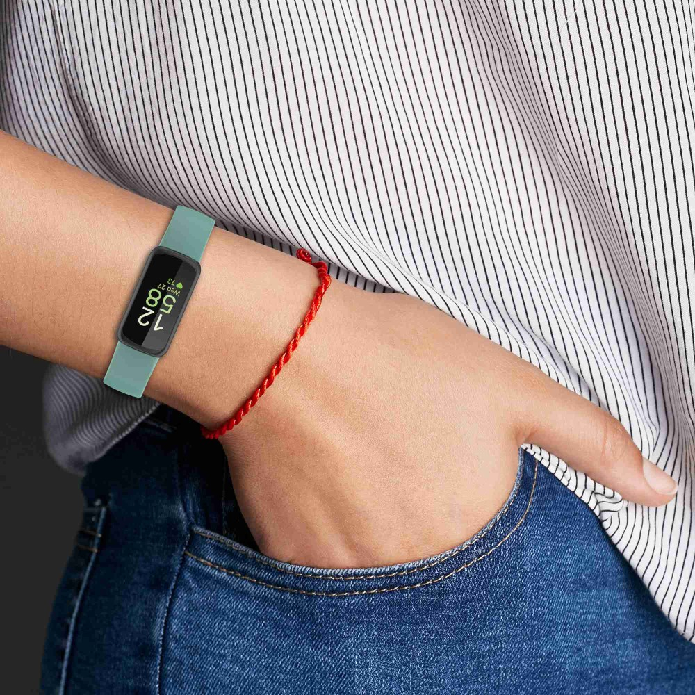 Fitbit Inspire 3 Ersatz Sport Armband aus Silikon (Gelenkumfang: 180-230mm) - Schwarz