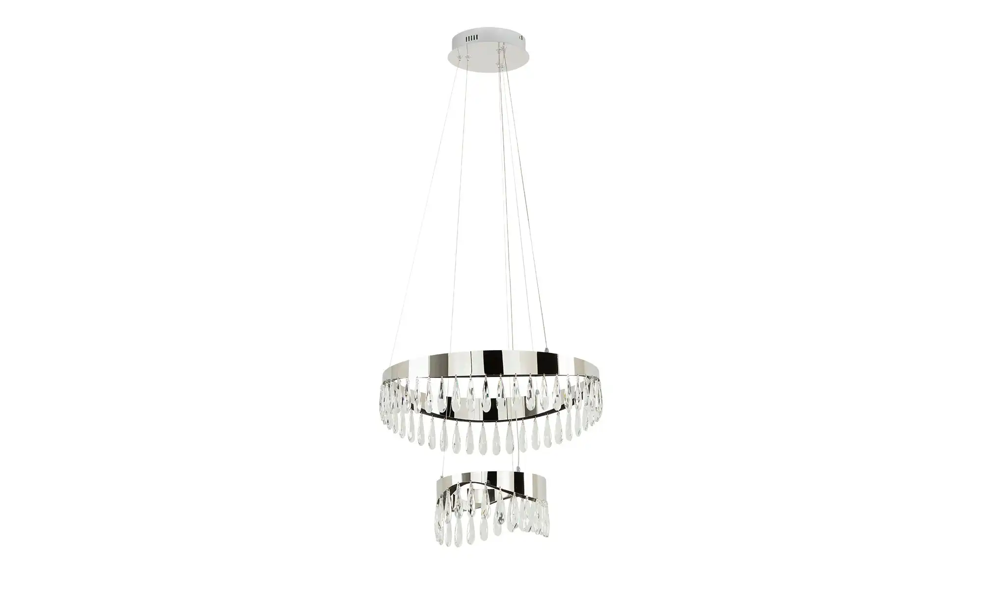 KHG LED-Kristall-Pendelleuchte, chrom