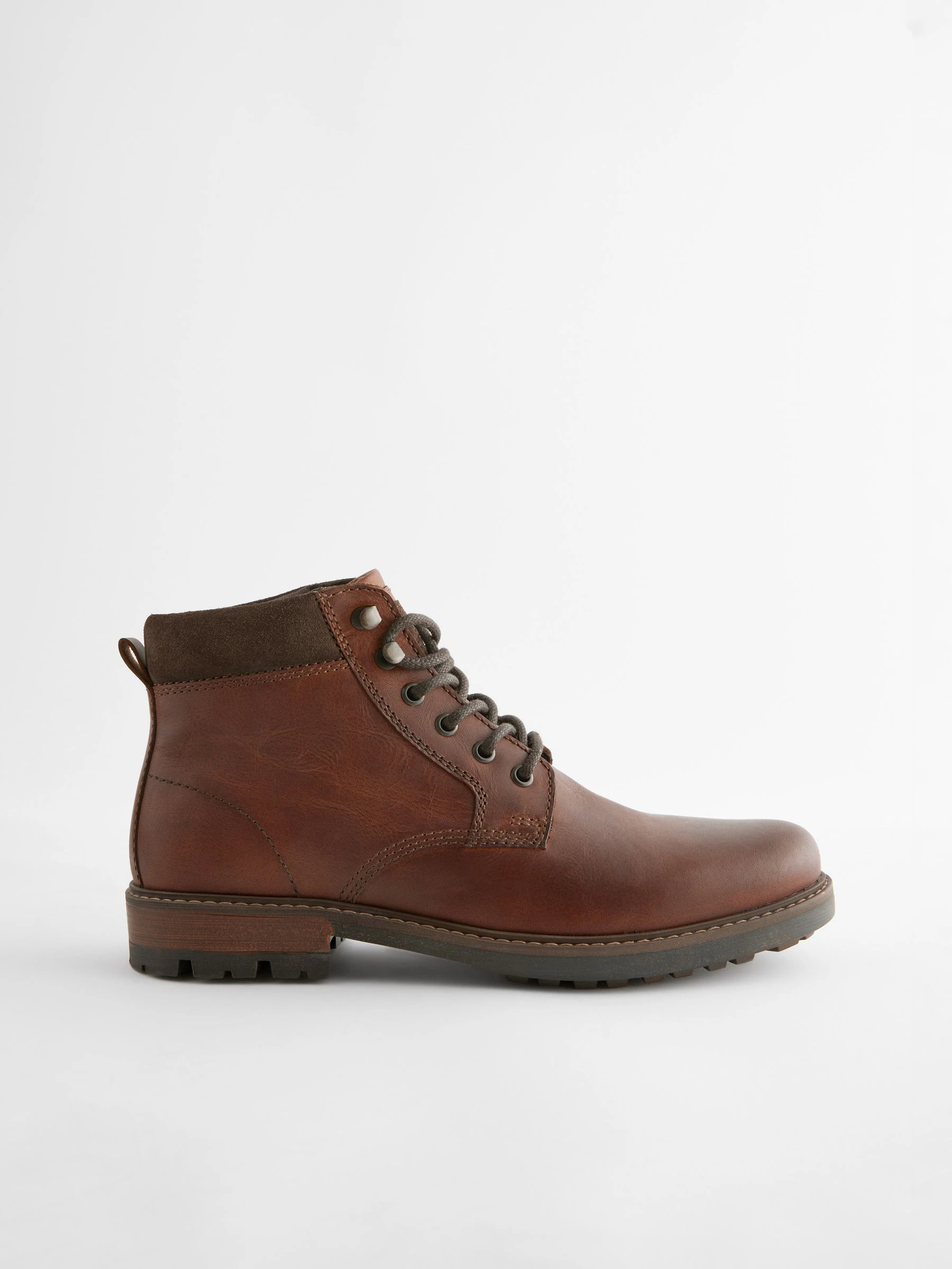 Lichtbruin - Leren hoge schoenen
