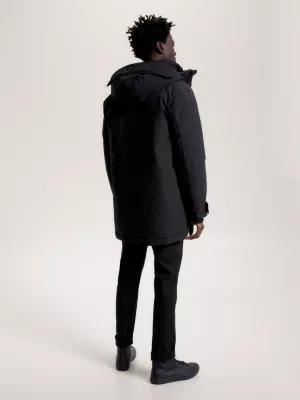 Casaco parka Rockie com capuz acolchoado e quente