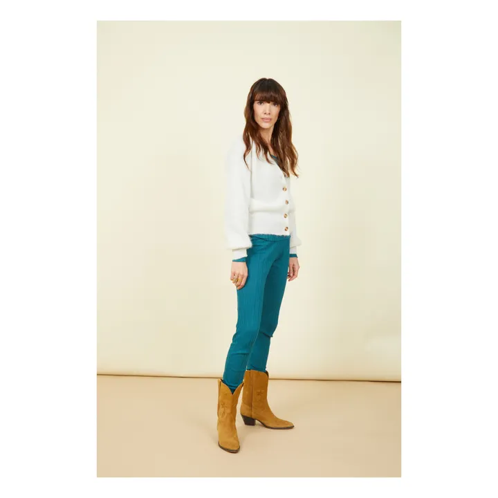 SMALLABLE BASICS Cardigan Femme Alpaga | Blanc cassé