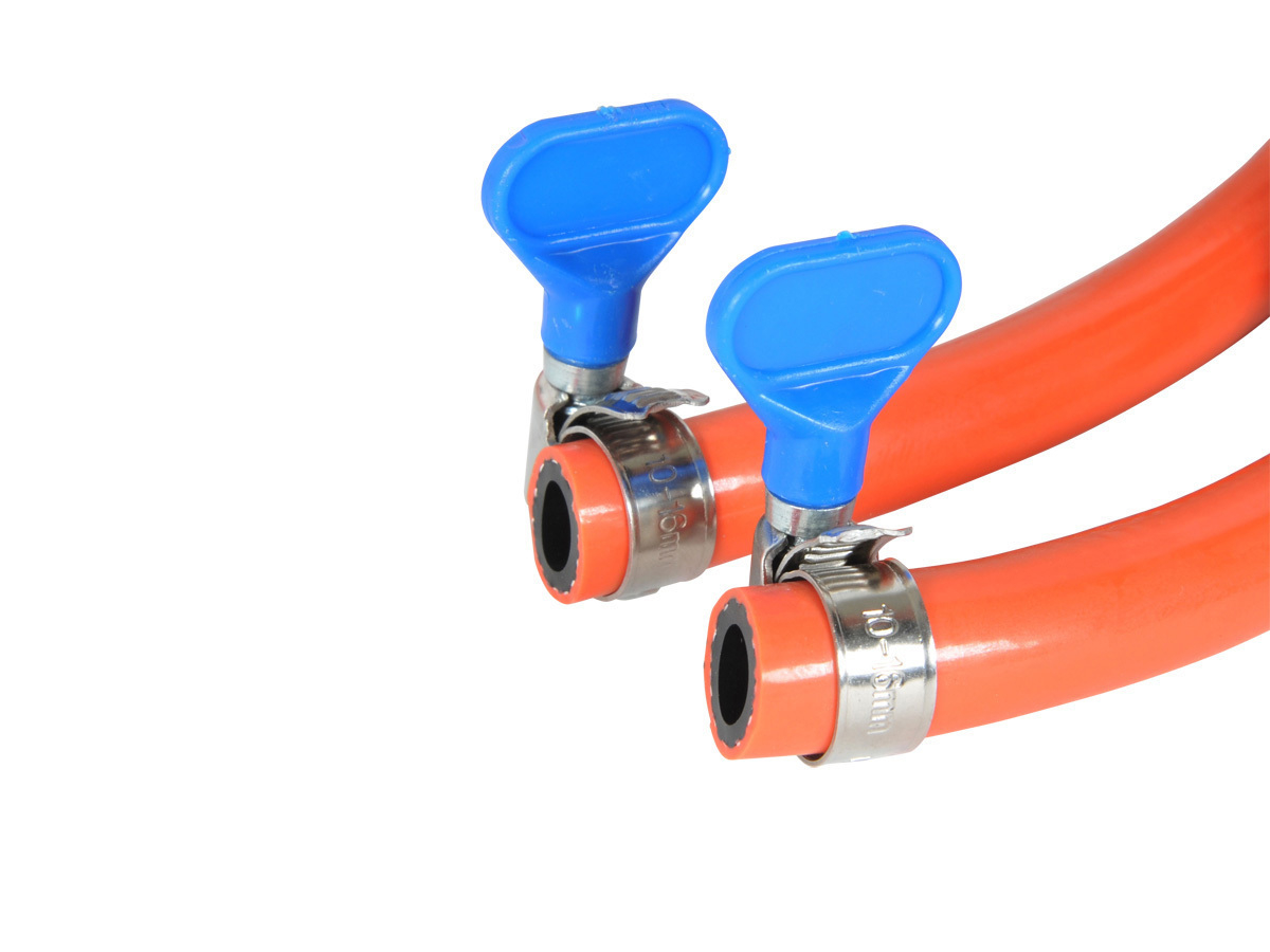 Obelink gasslang met slangklemmen - 1 meter