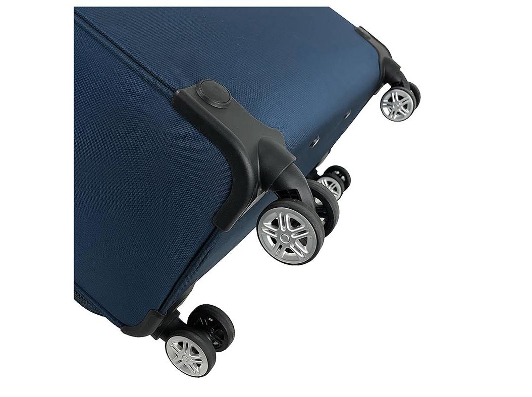 MALA DE CABINE FLEXÍVEL AIRPORT AZUL 8 RODAS 55CM