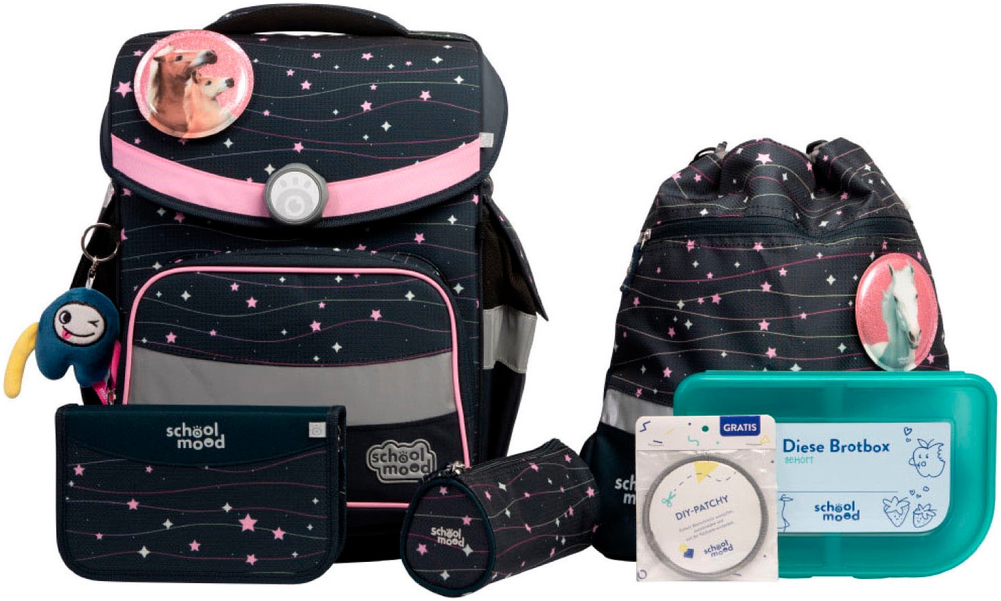 SCHOOL-MOOD® Schulranzen »Timeless Pro« retroreflektierende Flächen
