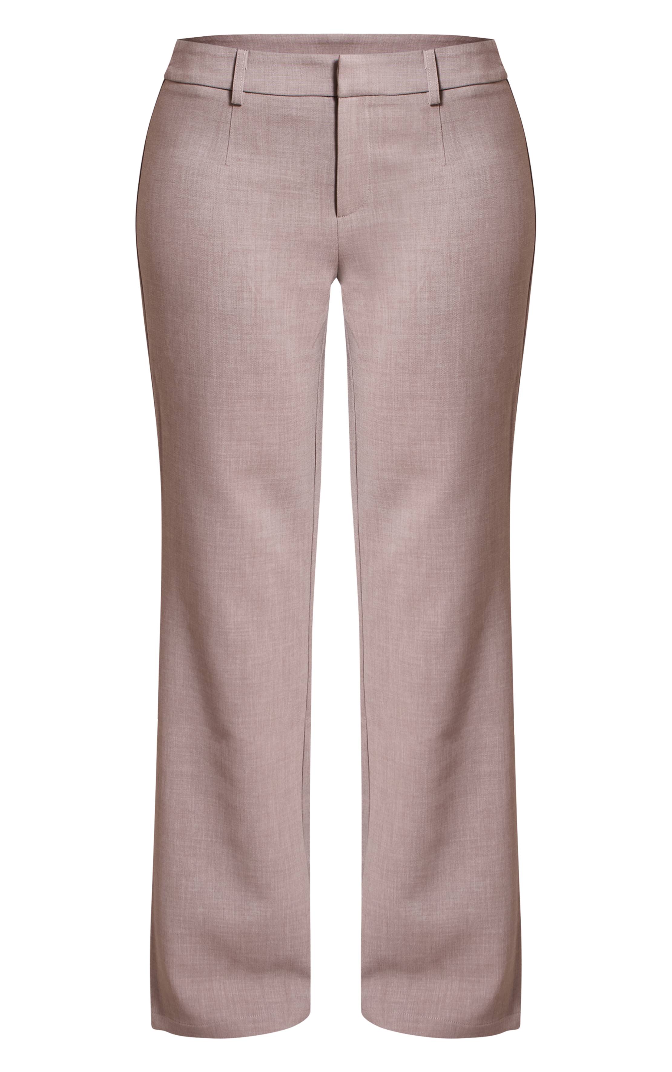 Gris Cendré Pantalon Tailleur Large Petite Taille