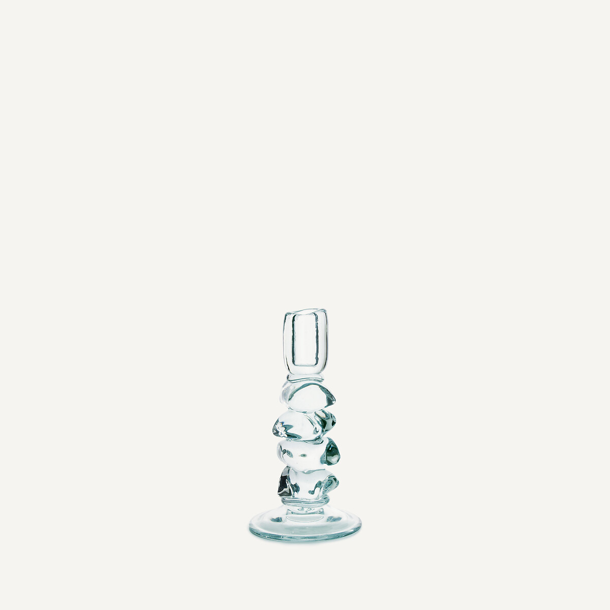 AM.PM<br>Castiçal de vidro transparente, 23 cm de altura, Qimera
