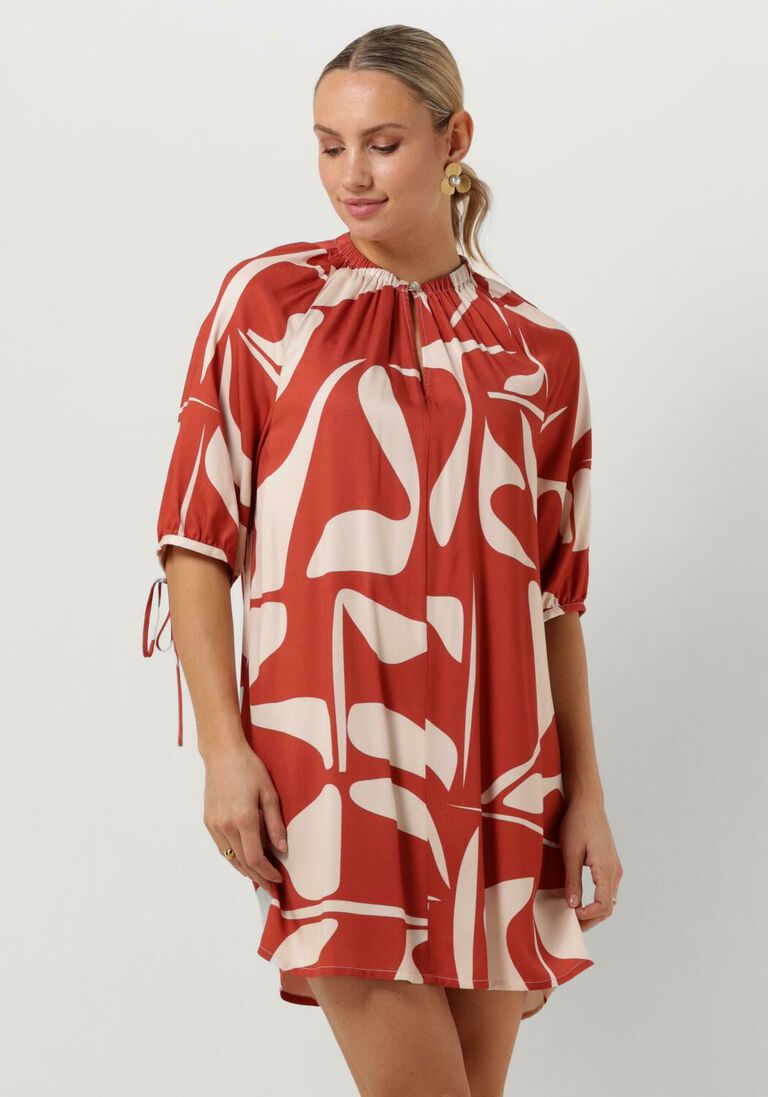 ANOTHER LABEL rode another label mini jurk maysa dress s/s