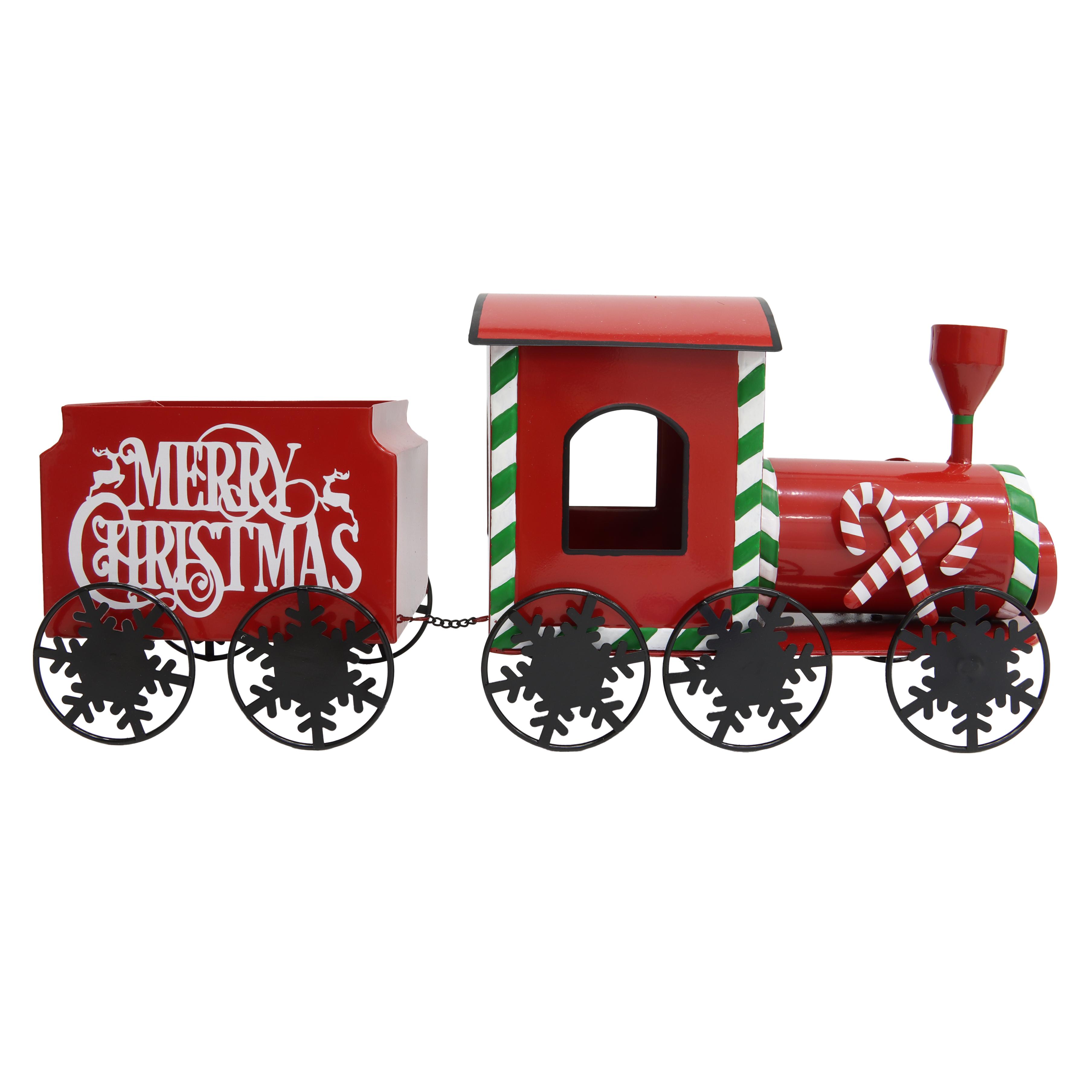 TRAIN NOEL VINTAGE METAL L.51CM