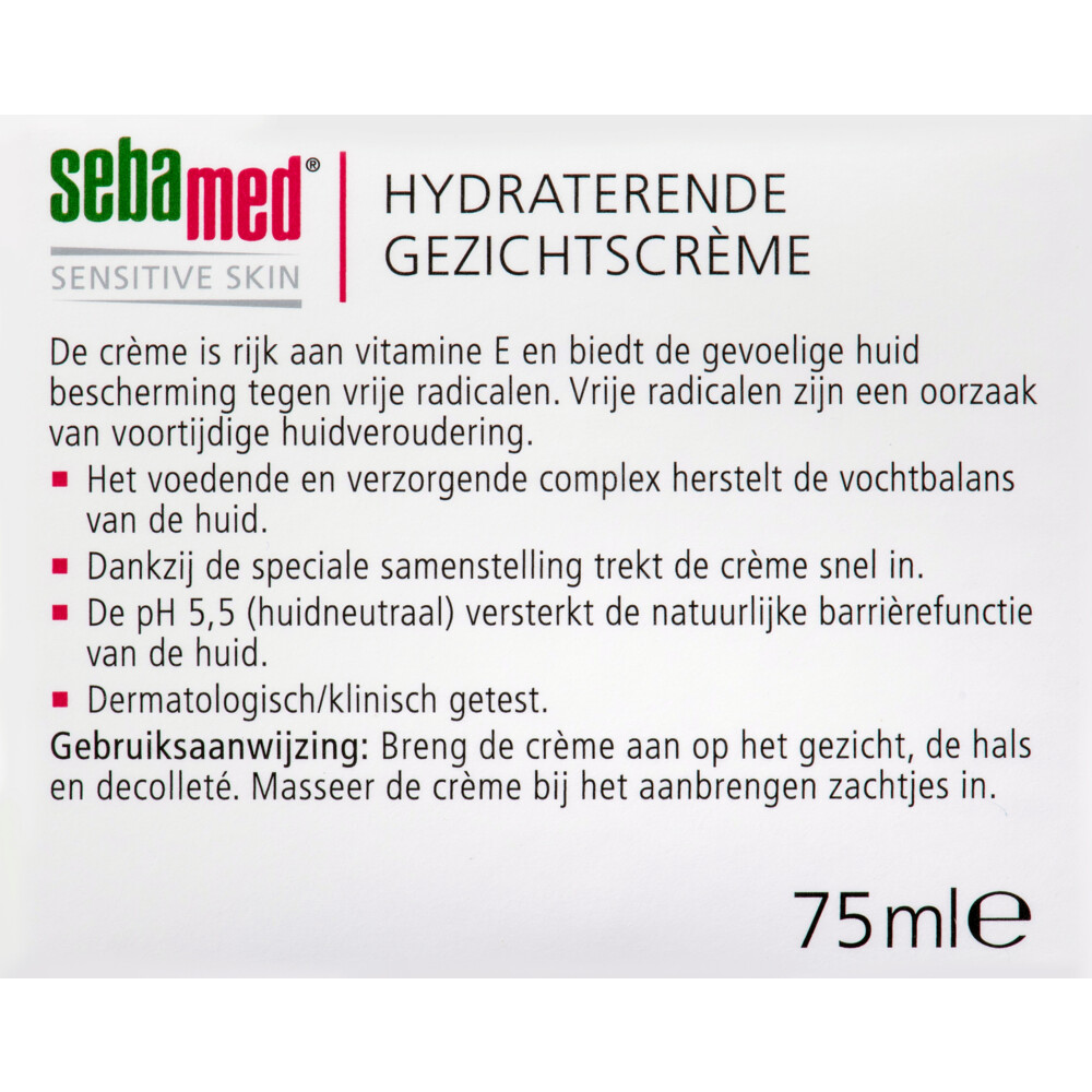 Sebamed Hydraterende Gezichtscrème75 ml
