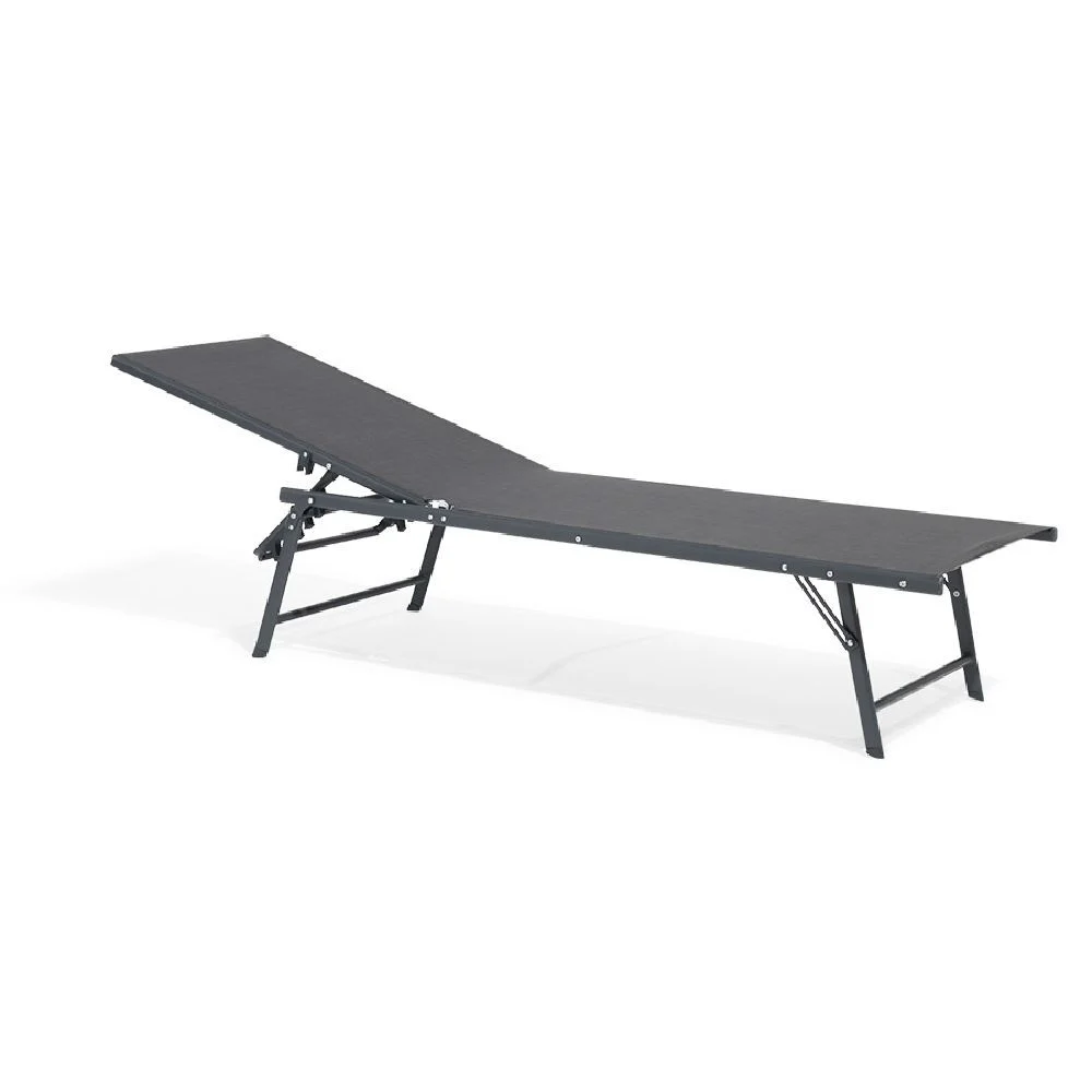 Transat bain de soleil Dream 5 positions gris foncé 181x55xH33/90.5cm