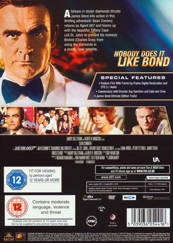 James Bond - Diamanter varer evigt - DVD