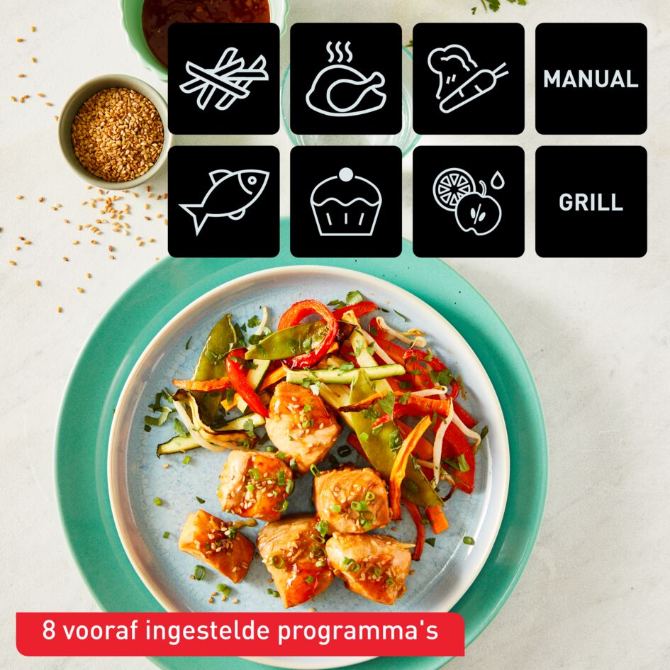 Easy Fry & Grill Dual EY905D air fryer met dubbele lades - 8 programma's - 5,2 L + 3,1 L