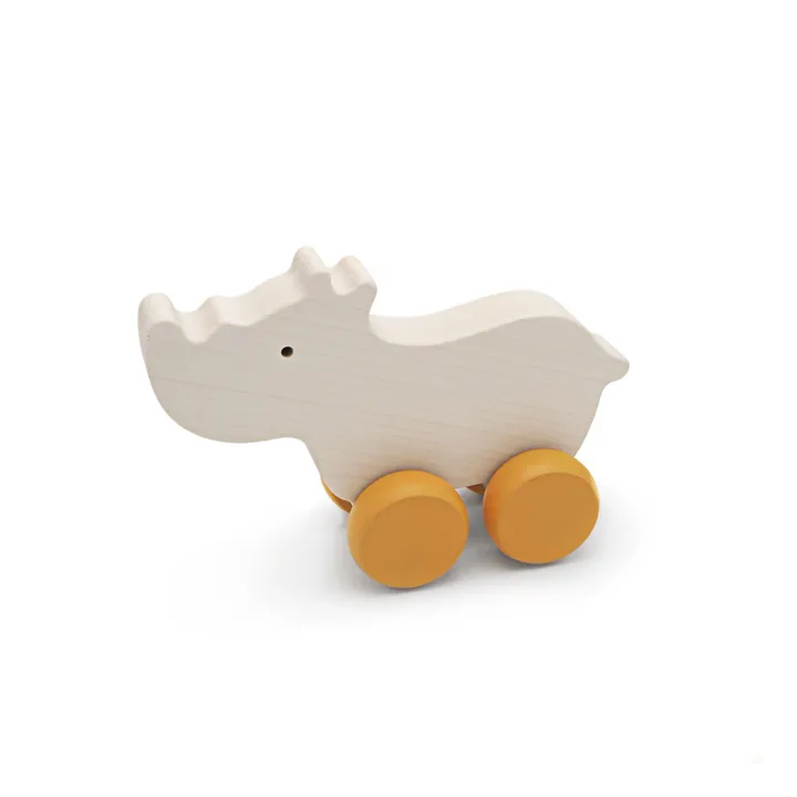 Briki Vroom Vroom Rhino à pousser en bois