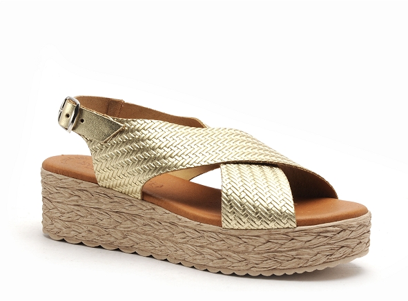 Eva frutos nu pieds talons femme 714 or
