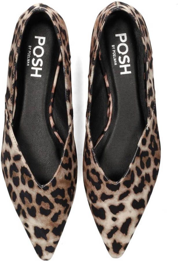 POSH by Poelman Feline loafers met panterprint beige zwart