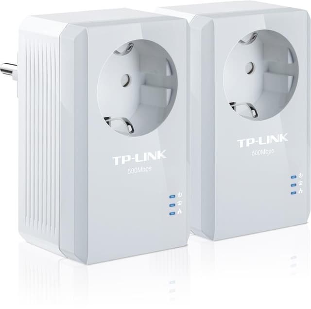 TP-Link Powerline 500Mbps, Ethernet Adapter Kit, 2 enheter, hvid