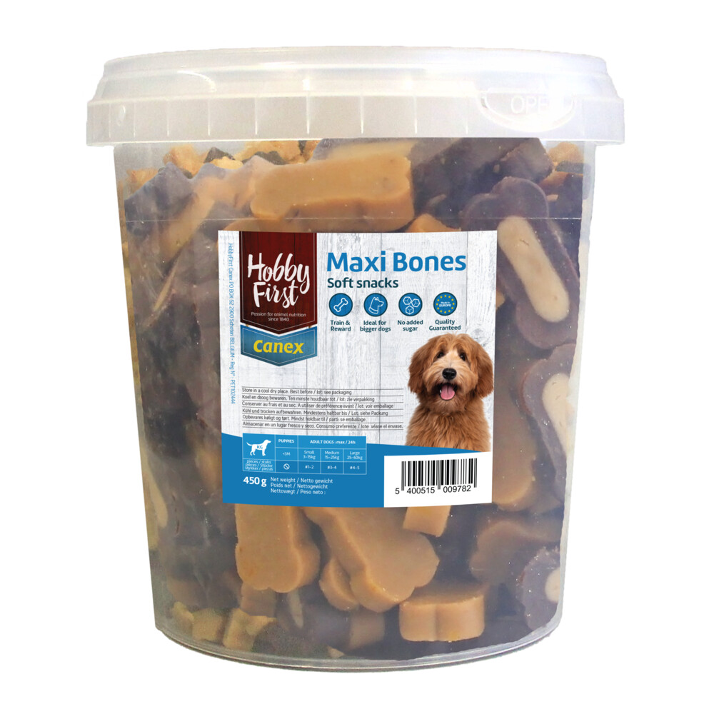 HobbyFirst Canex Soft Hondensnack Maxi Bones450 gr