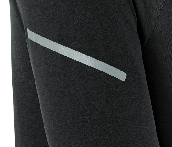 Langarm-Funktionsshirt, schwarz