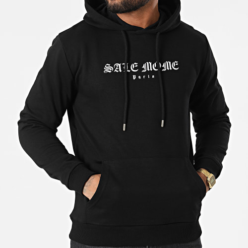 Sweat Capuche Mousqueton Noir Blanc