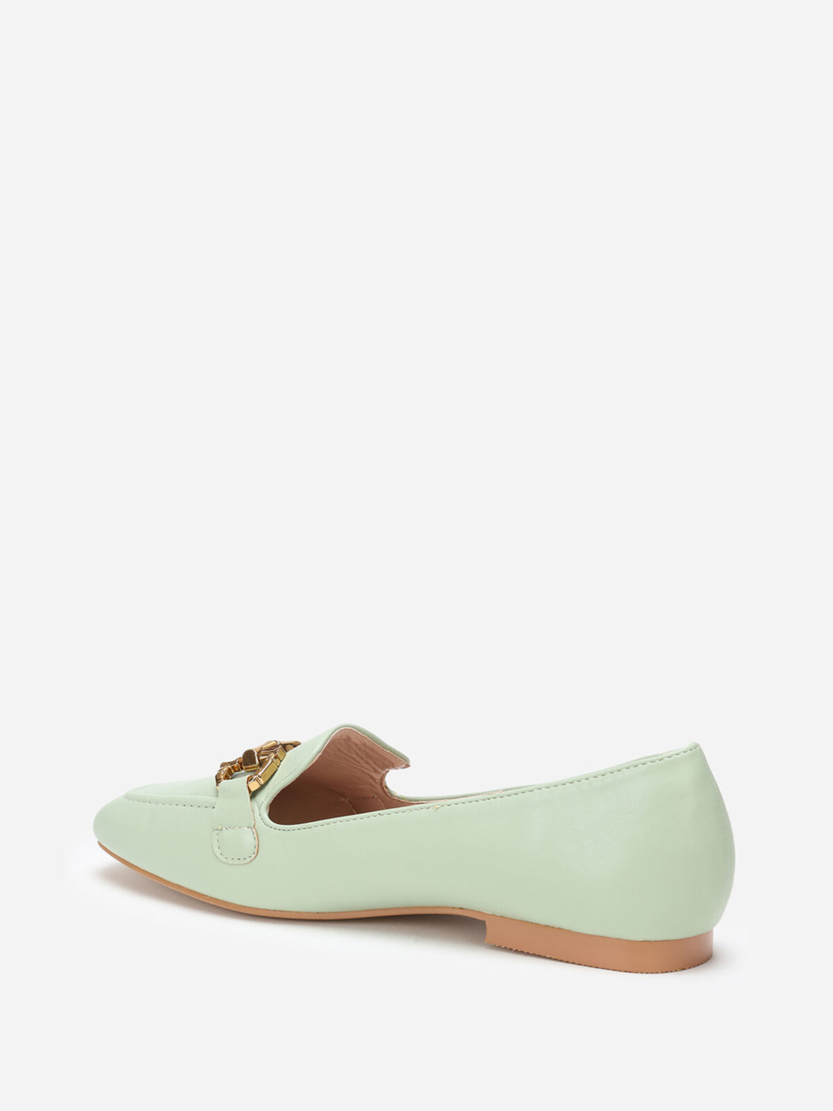Mocassins à bout carré- Vert