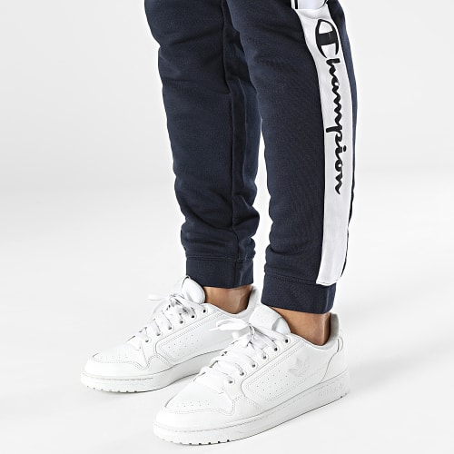 Pantalon Jogging A Bandes 218475 Bleu Marine