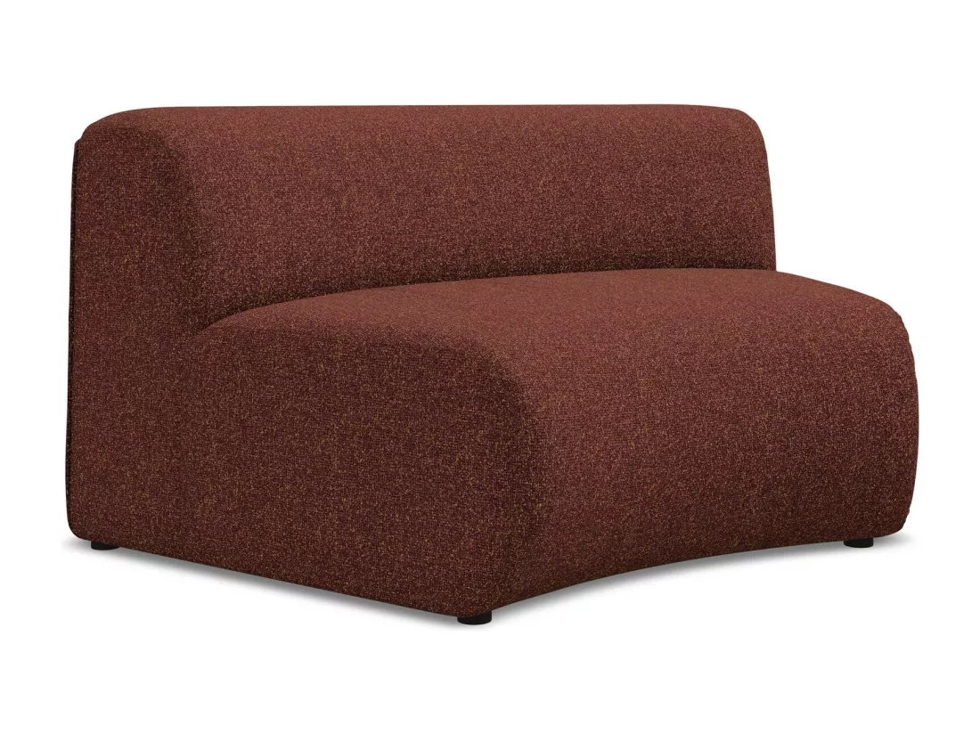Fauteuil d'angle pour canapé modulable en tissu texturé - bourgogne - EKAHI