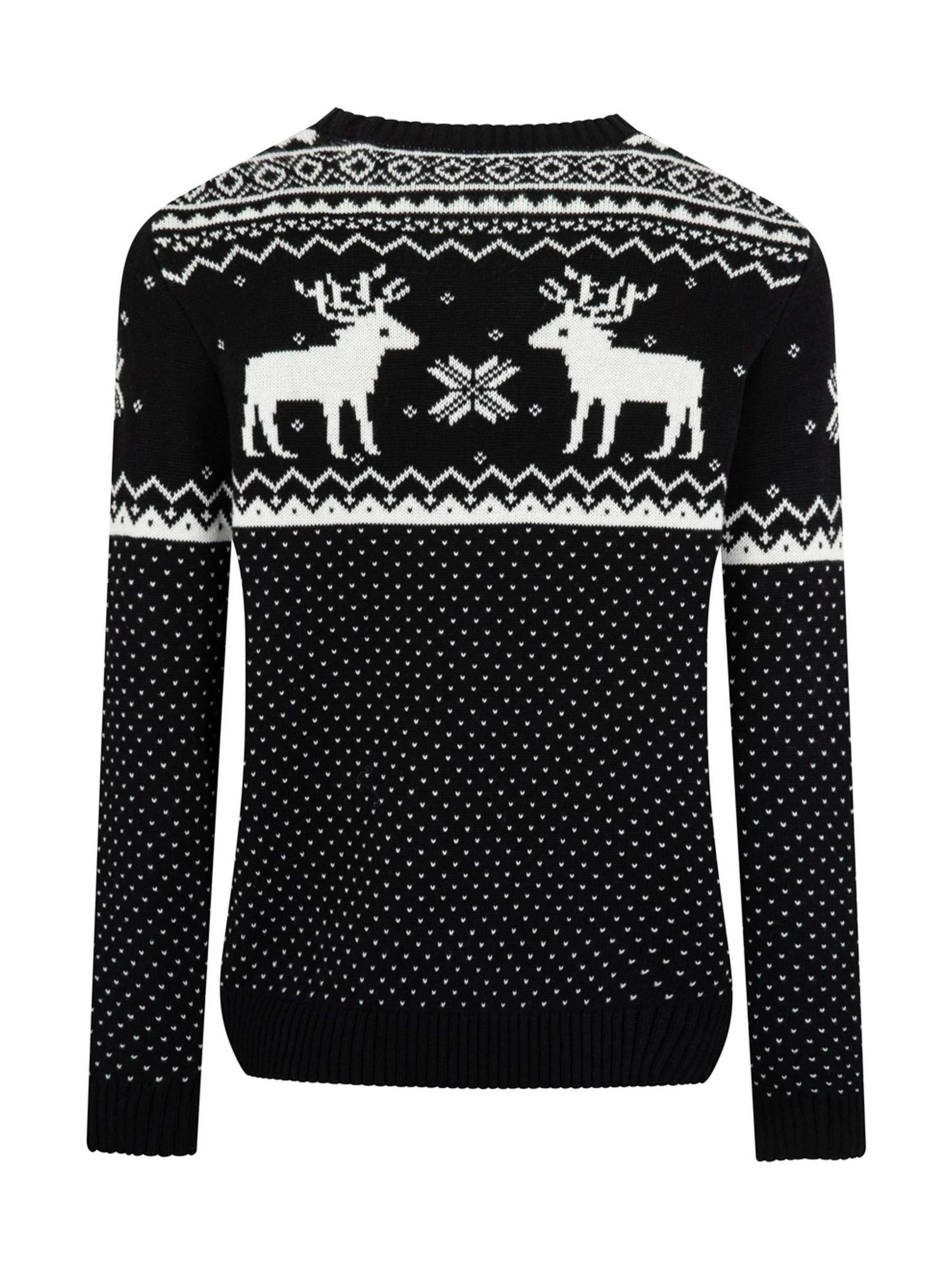Zwart - The Little Tailor kersttrui met rendierfairislepatroon