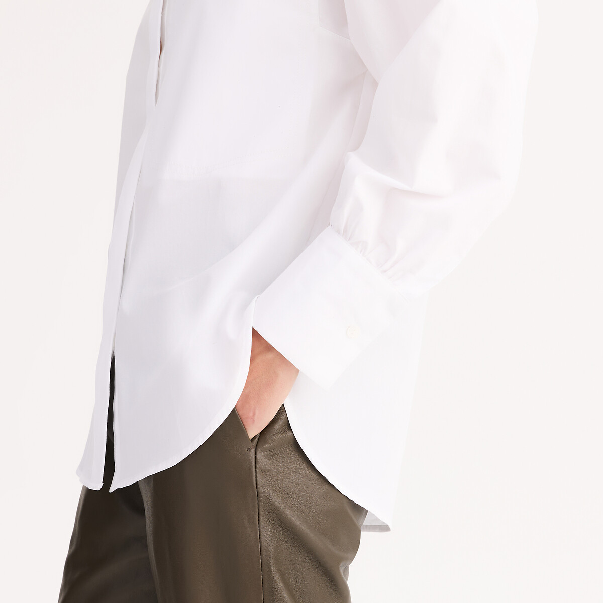 ANNE WEYBURN<br>Camisa de algodão de manga comprida