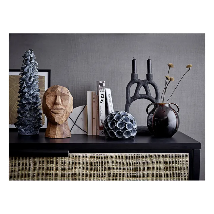 Bloomingville Vase en grès | Bleu noir