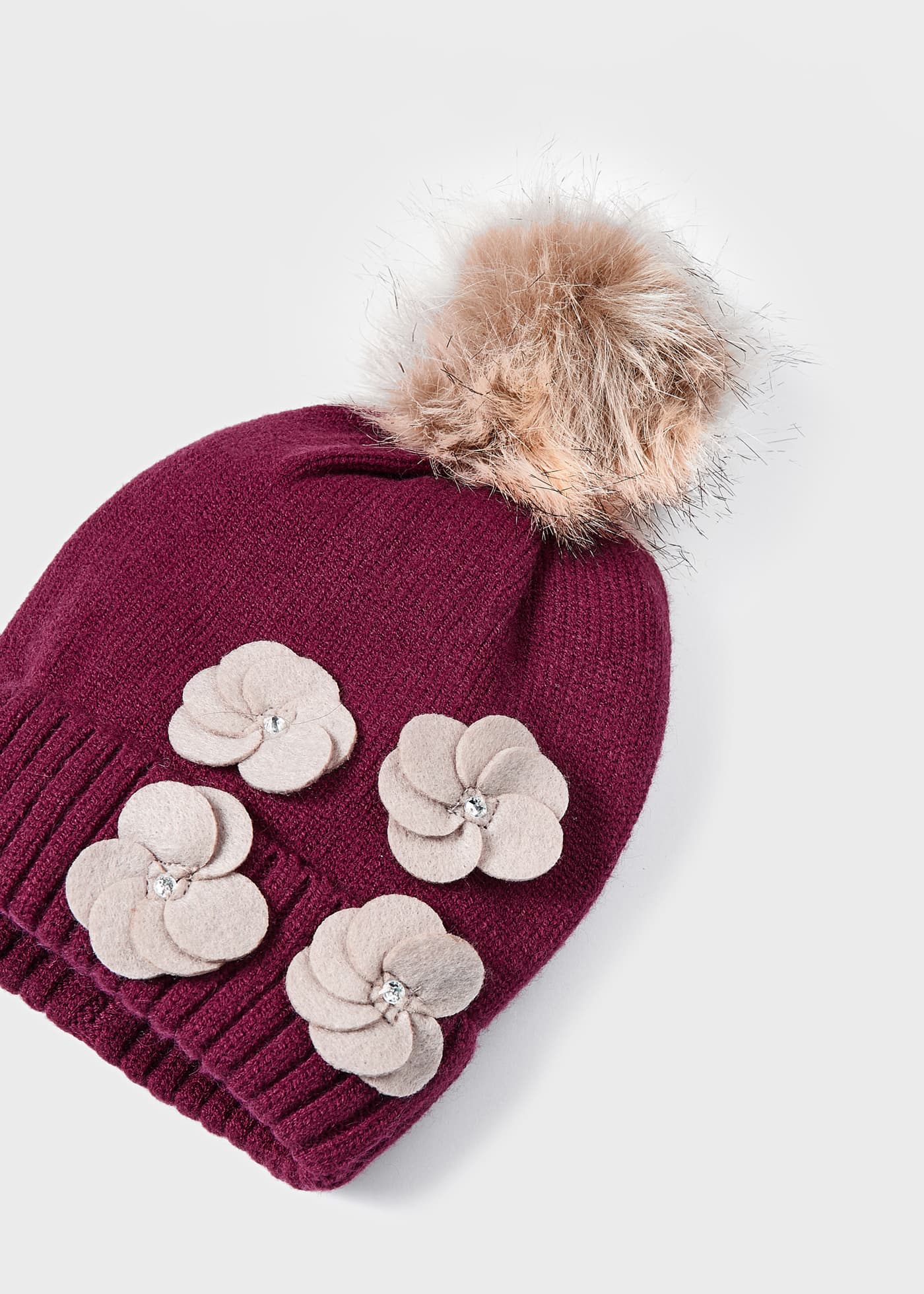 Conjunto de tricô de 3 peças para meninas