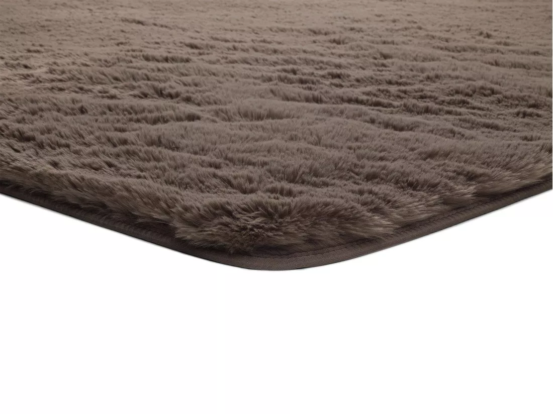 Tapis intérieur - shaggy uni - vison - 160 x 230 cm - ALPACA
