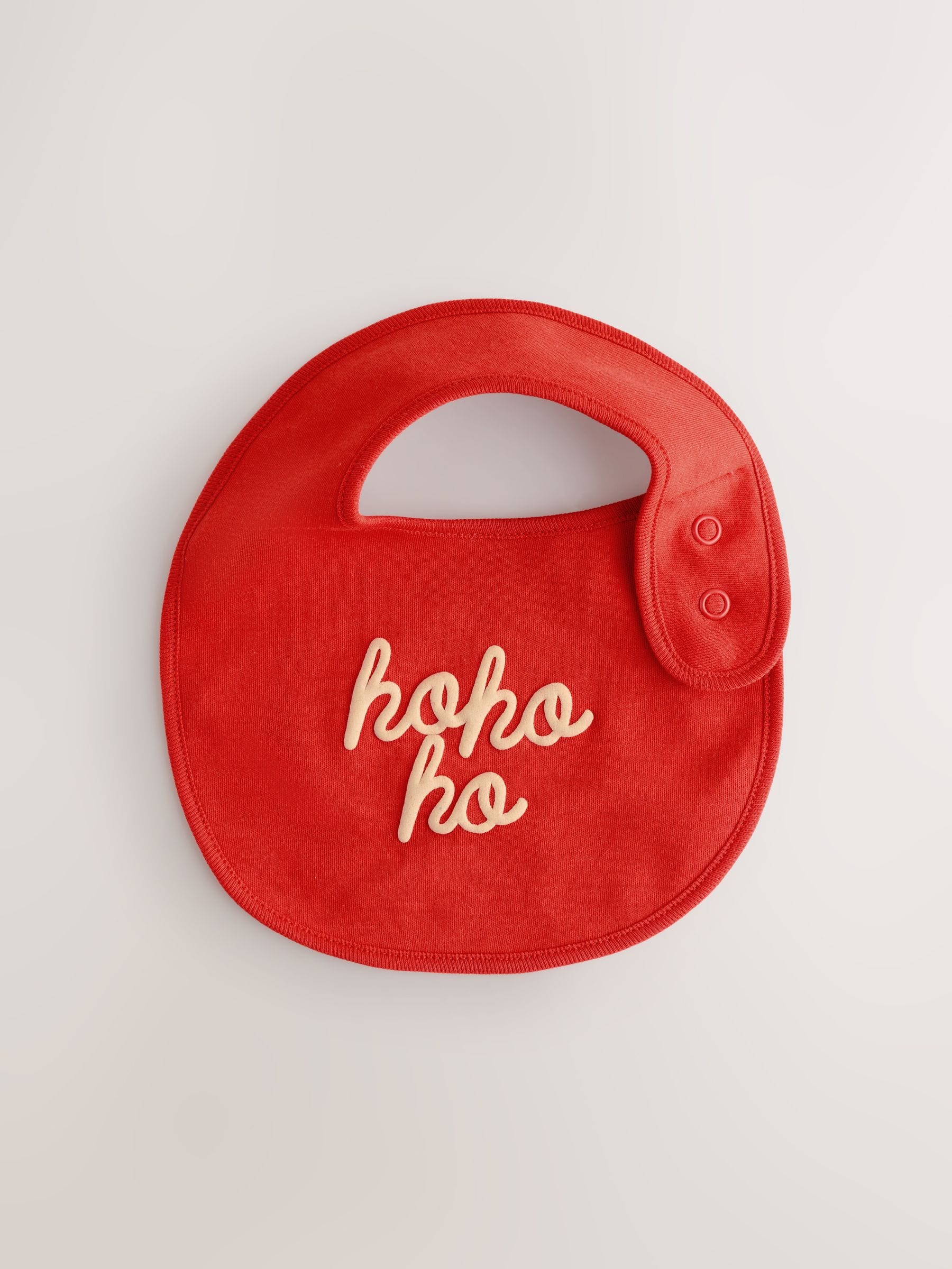 Rood - Verpakking met 3 babyslabbetjes