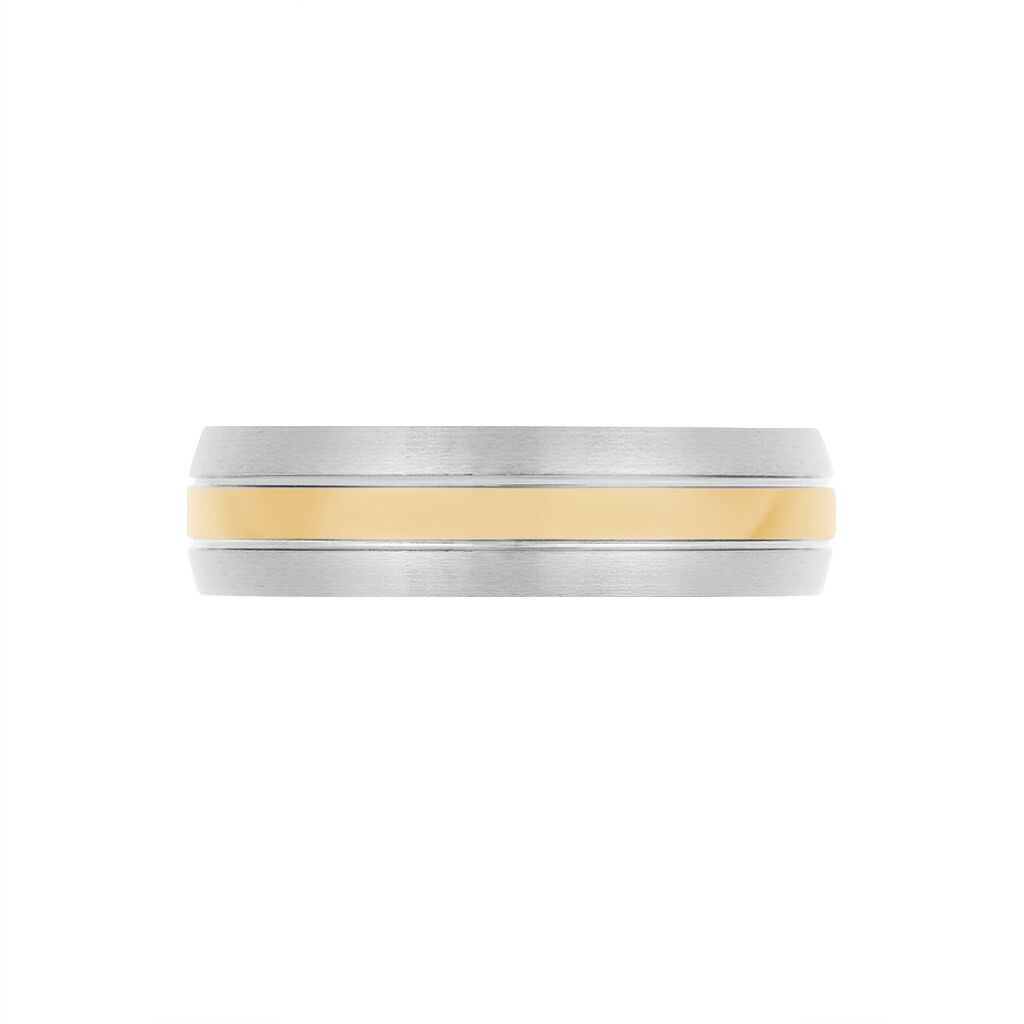Bague Gustave Acier Bicolore