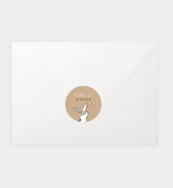 Siegelsticker Hoppla Hop · Vintage, Siegelaufkleber rund (Ø 40mm)