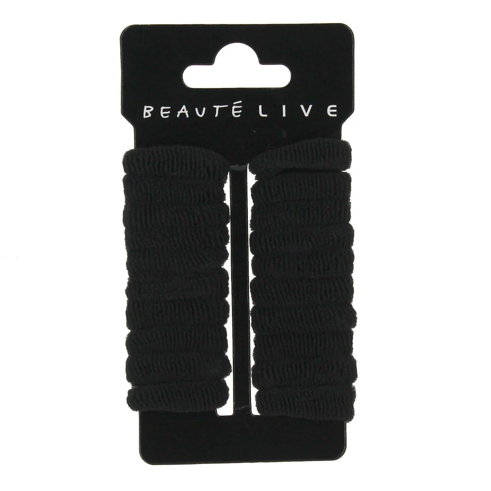 Mini chouchous noirs, lot de 20