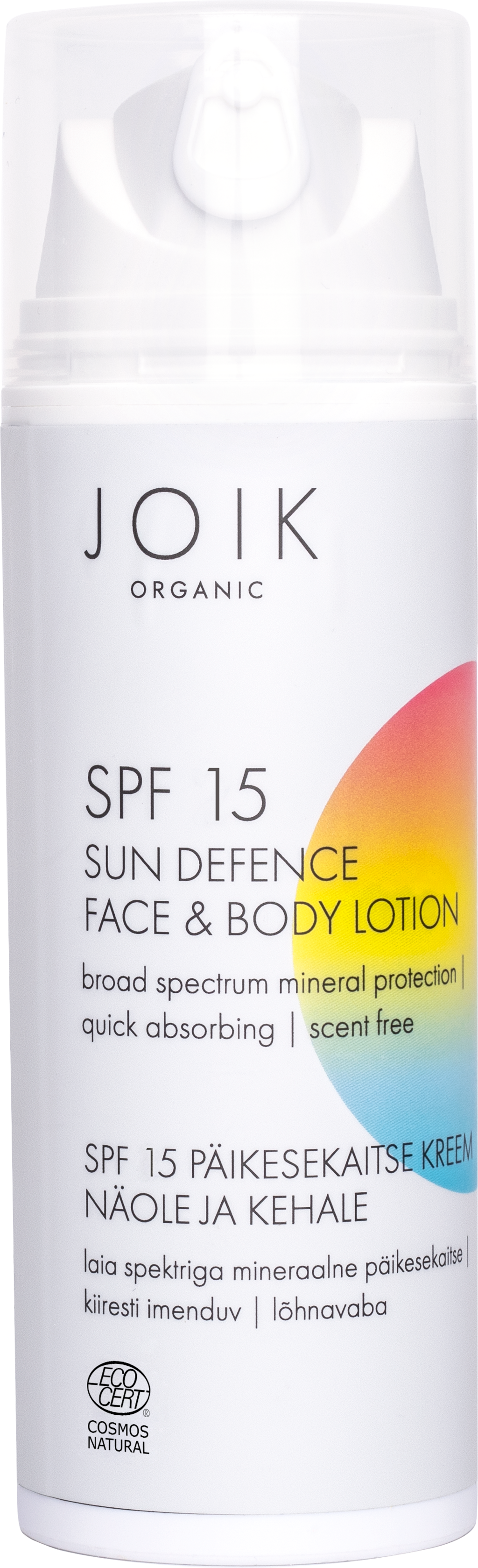 JOIK Organic  Sun Defence Face & Body Lotion SPF 15, 150 ml
