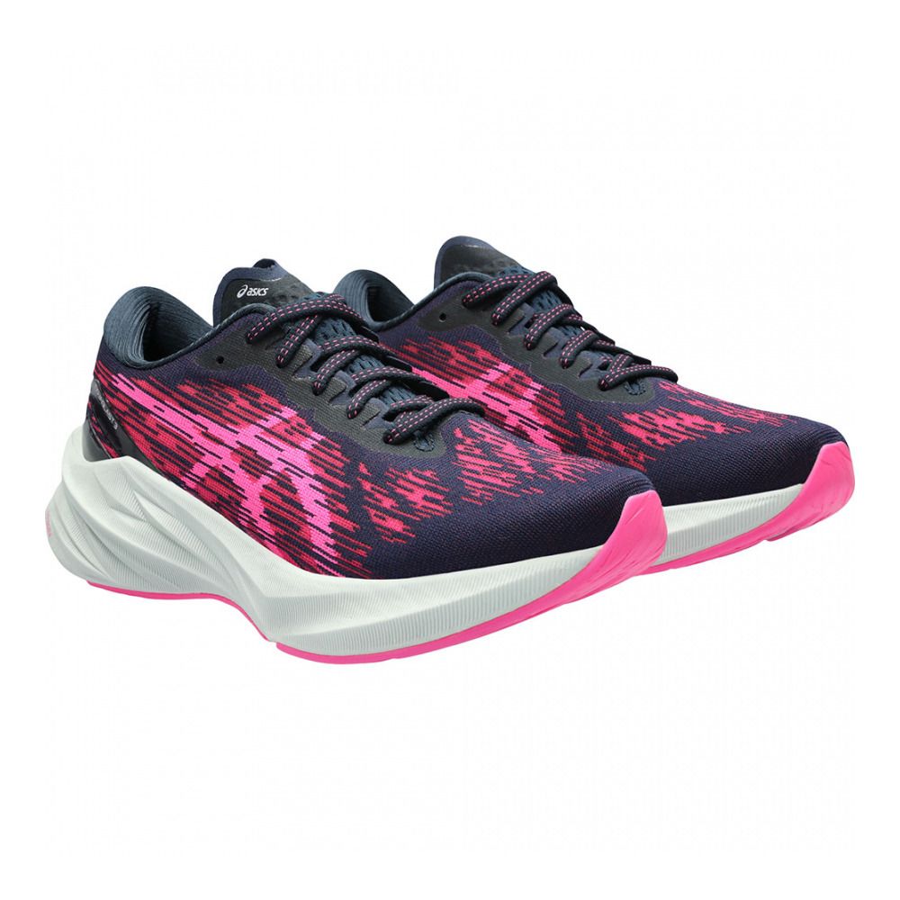 Asics NOVABLAST 3 - Chaussures running Femme french blue/hot pink